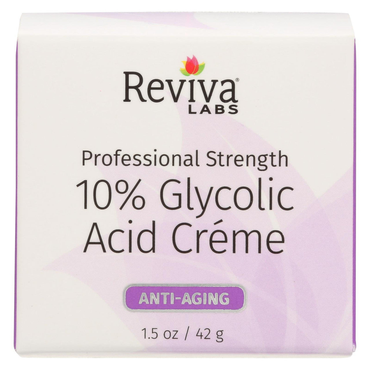 Reviva 10% Glycolic Acid Face Cream Exfoliation And Cell Renewal For Mature Skin, 1.5 Oz